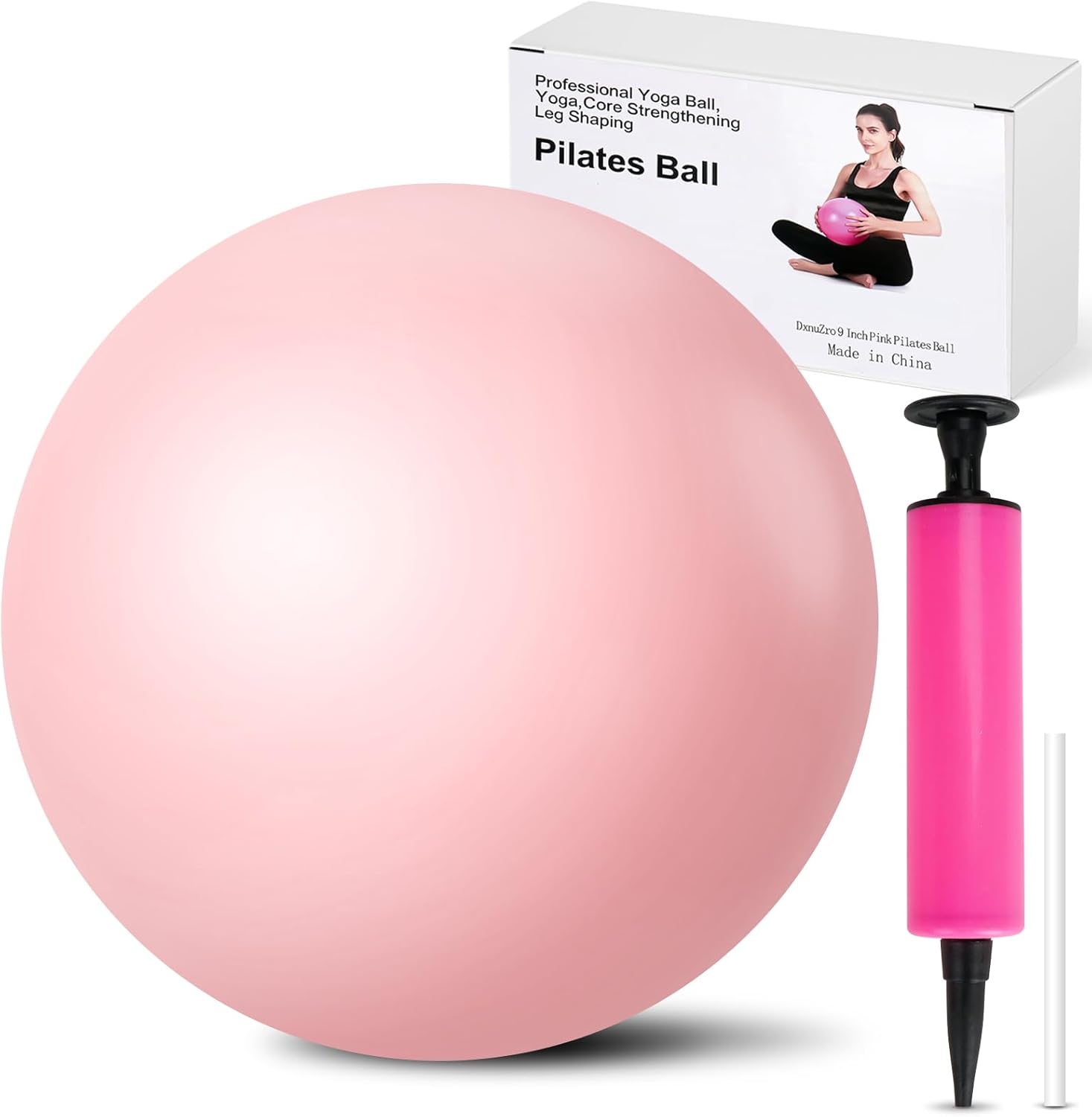 Pilates Yoga Ball Workout - Pilates Ball 9 Inch Pink Exercise