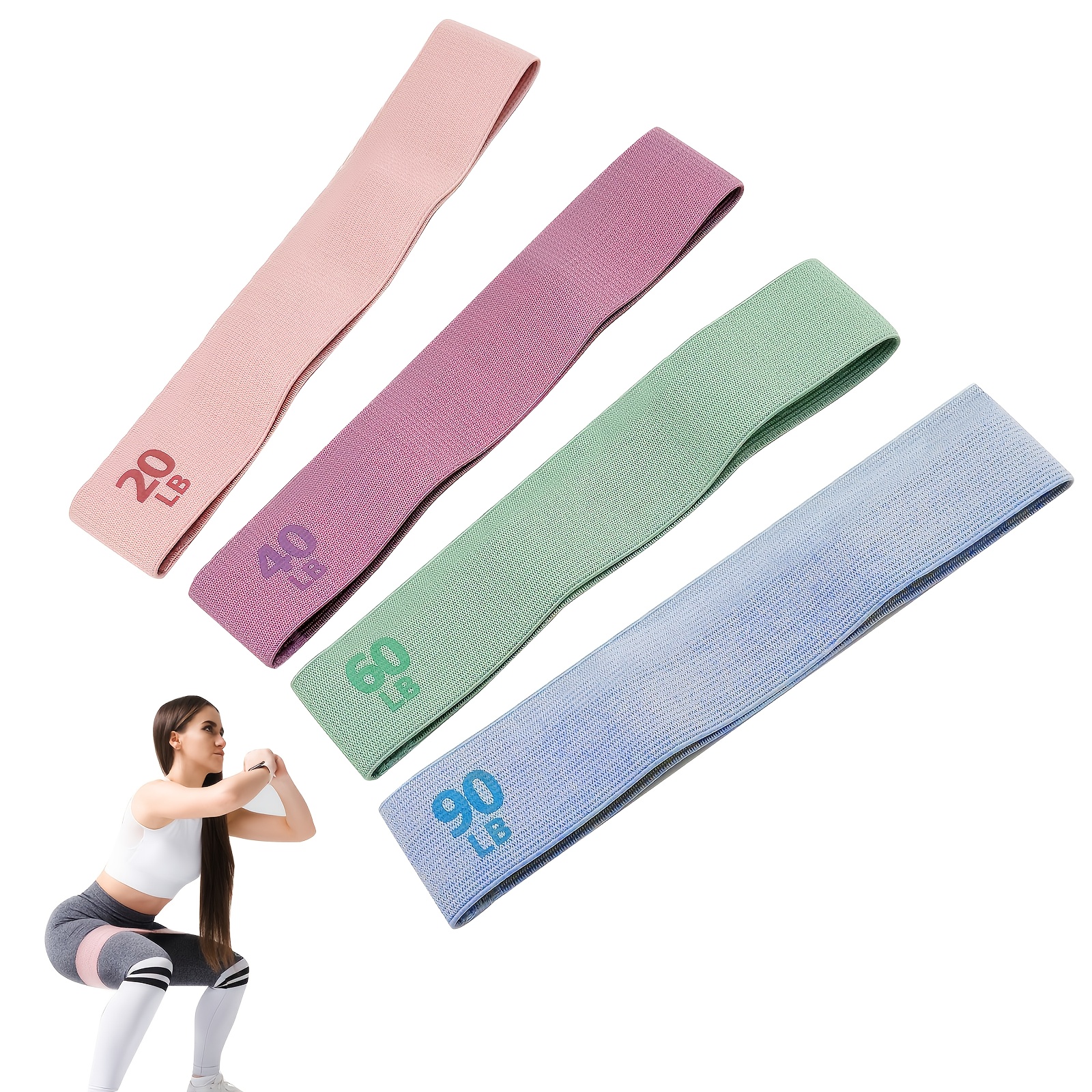 Pilates Yoga Board - 1Pc/4Pcs Fitness Resistance Bands with Weights,