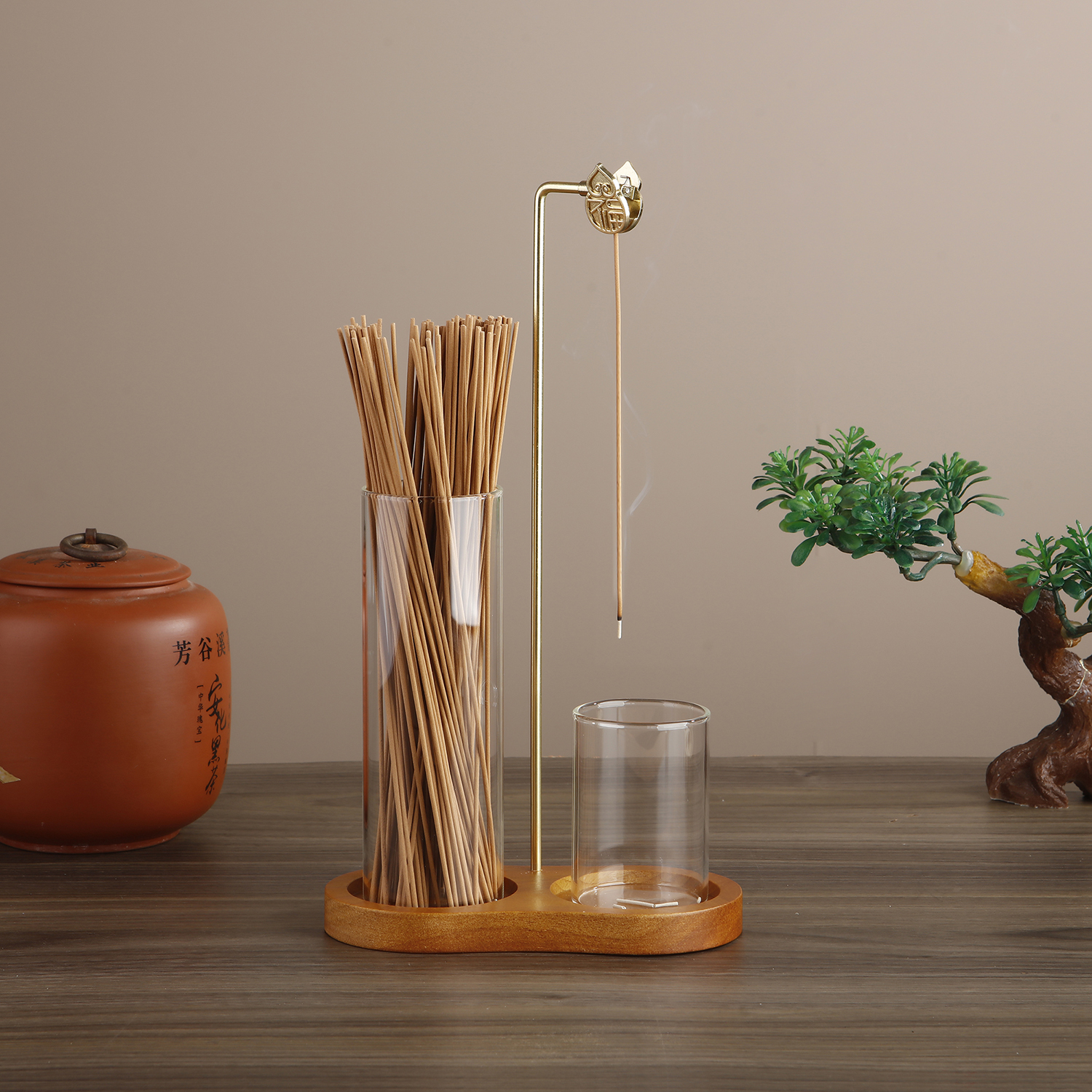 Pilates Yoga Board - Glass Incense Holder for Sticks Anti-Ash