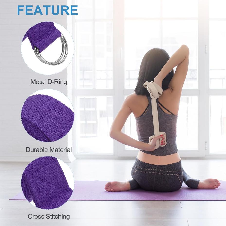 Pilates Yoga Ring Exercises - 183*3.8cm Yoga Strap Cotton Exercise Yoga