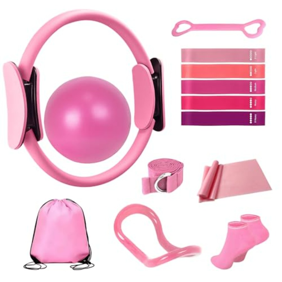 Pilates Yoga Ball Workout - Pilates Equipment Kit for Women -