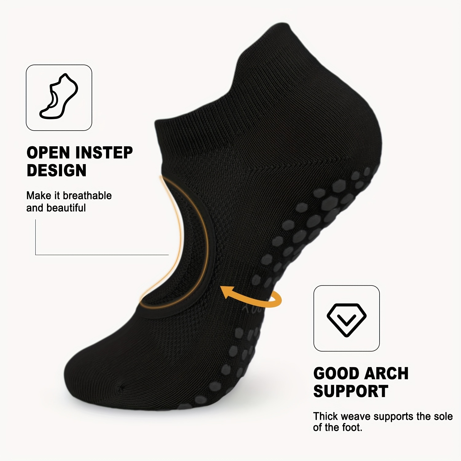 2 Pairs Non-Slip Pilates Socks - Pilates Yoga Barre review and price