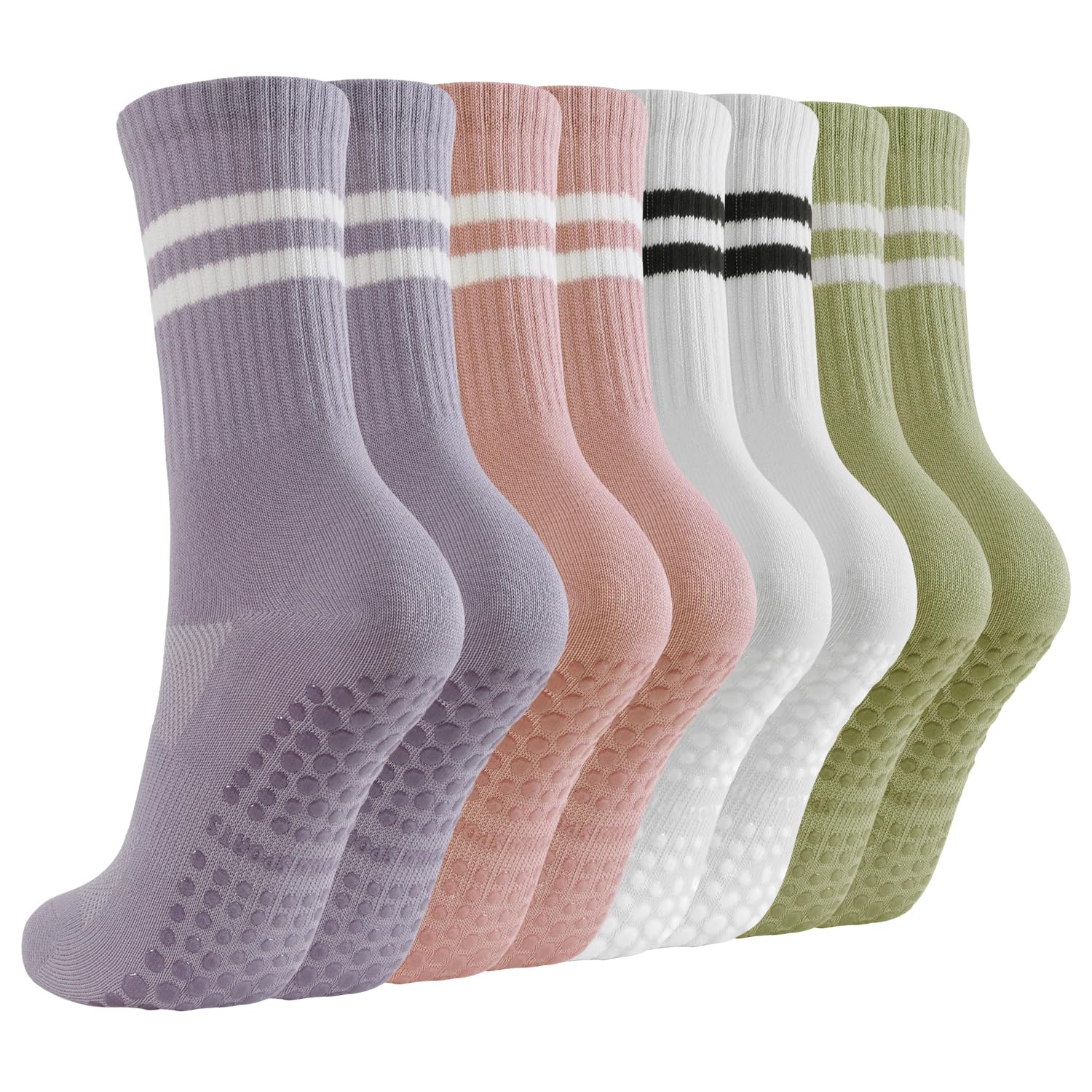 4 pairs BUDERMMY Pilates Socks - Pilates Yoga Barre review and price