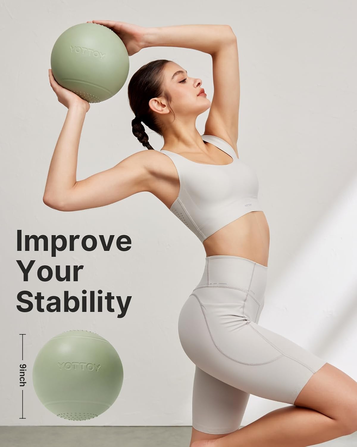 9-inch Pilates Ball with Anti- - Pilates Yoga Ball Workout review and price