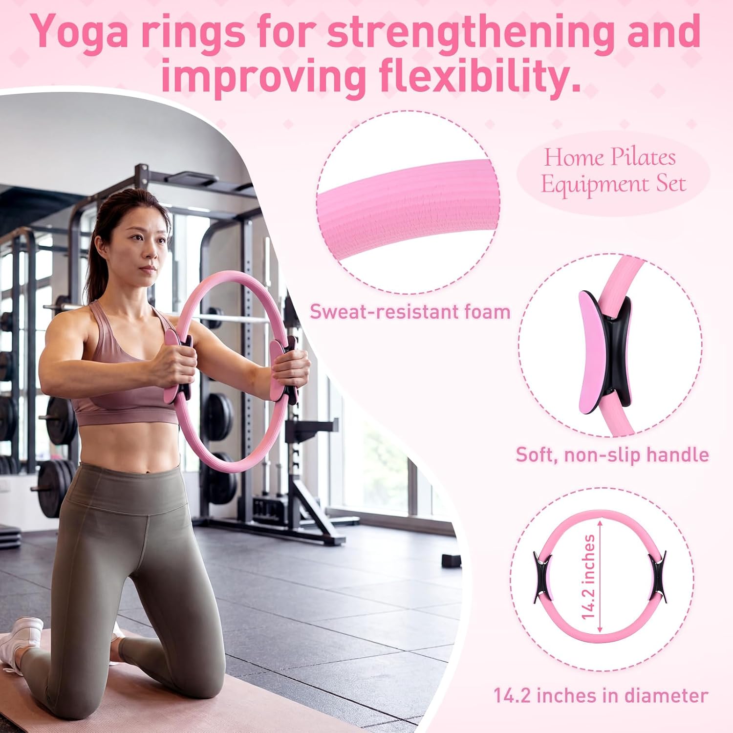11 Pcs Pink Yoga Accessories S - Pilates Yoga Ball Workout review and price