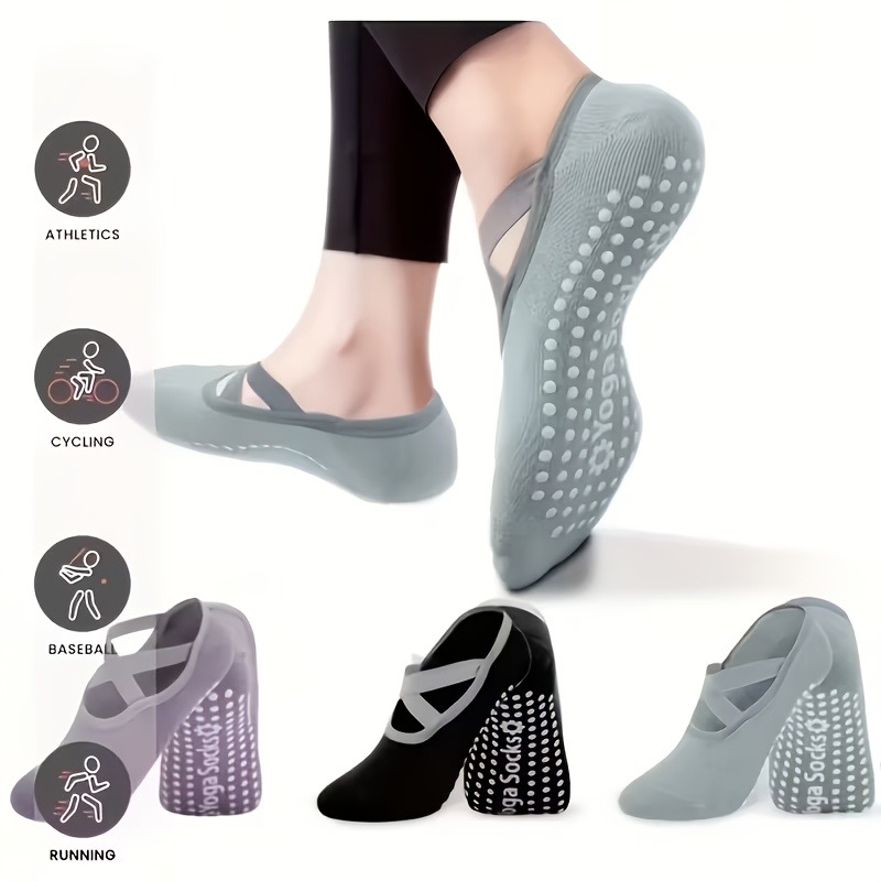 3 Pairs Mixed Color Yoga Socks - Pilates Yoga Barre review and price