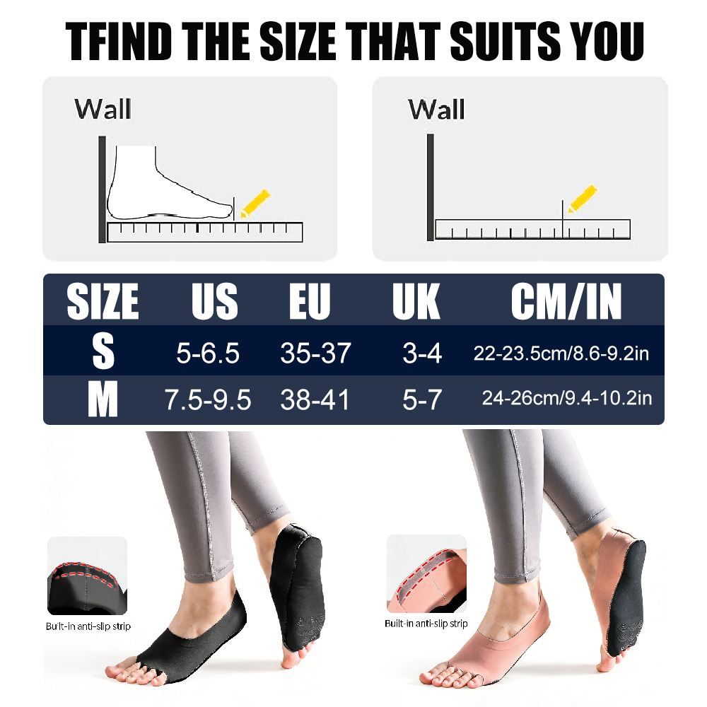 1Pair Women Open Toe Yoga Sock - Pilates Yoga Barre review and price