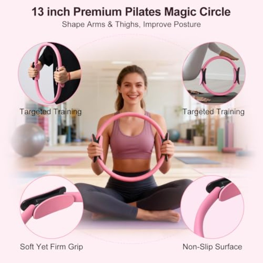 Pilates Ring Kit for Women wit - Pilates Yoga Ball Workout review and price