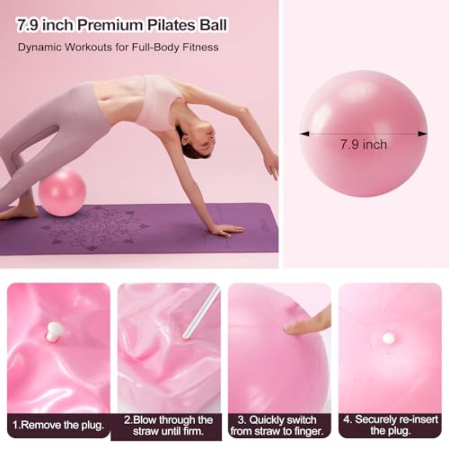 Pilates Ring Kit for Women wit - Pilates Yoga Ball Workout review and price