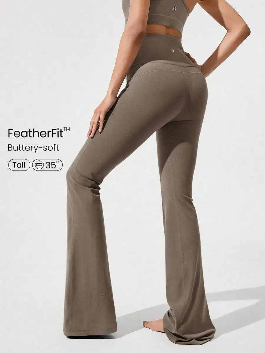 Ultra Long Flare Leggings For  - Pilates Yoga Legging review and price