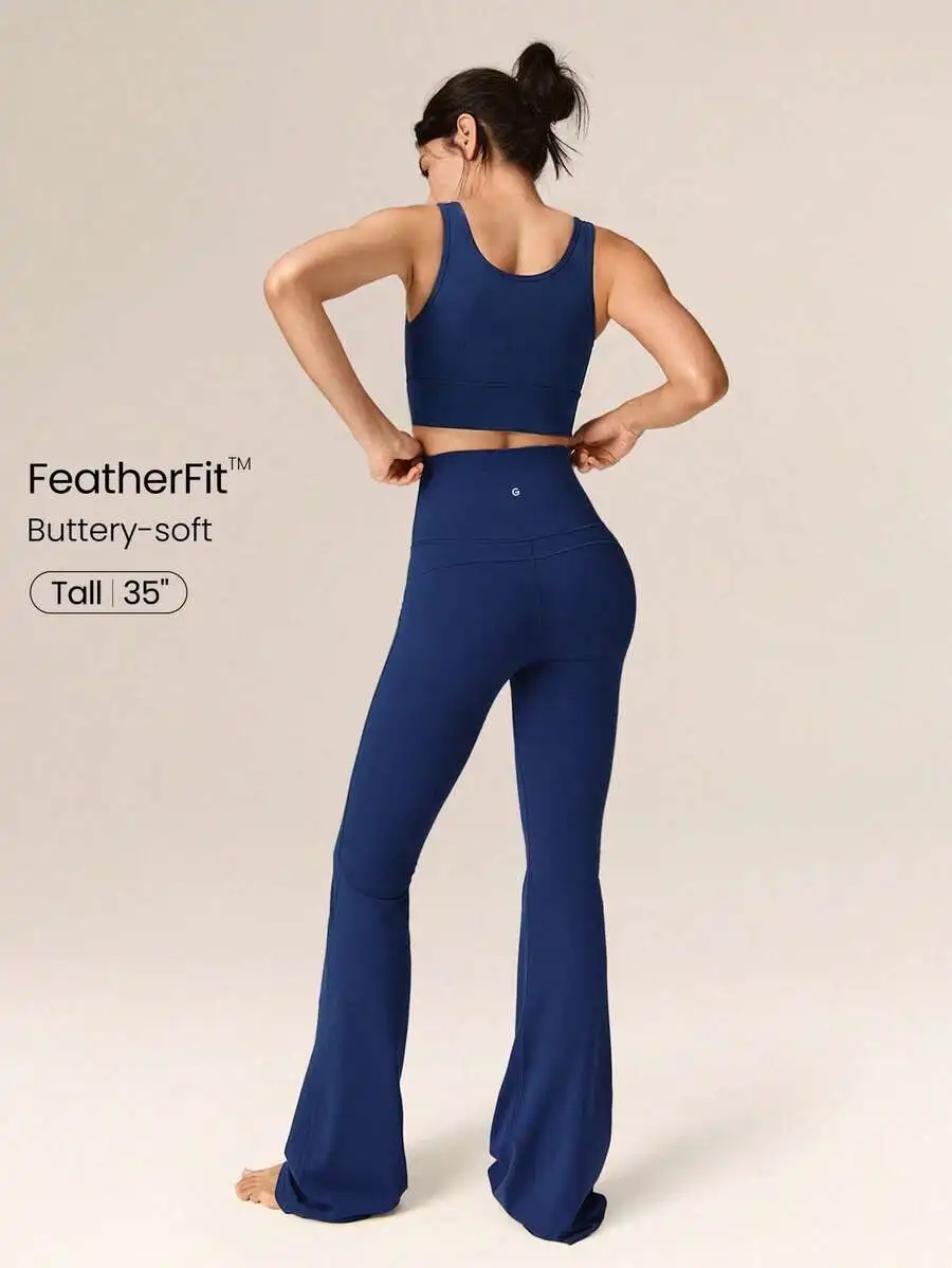 Ultra Long Flare Leggings For  - Pilates Yoga Legging review and price