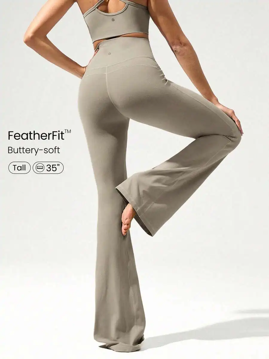 Ultra Long Flare Leggings For  - Pilates Yoga Legging review and price